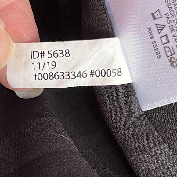 Express Black Y2K Cami Womens Top Thin Strap Size Medium V Neck Plunge Babydoll - Picture 6 of 6